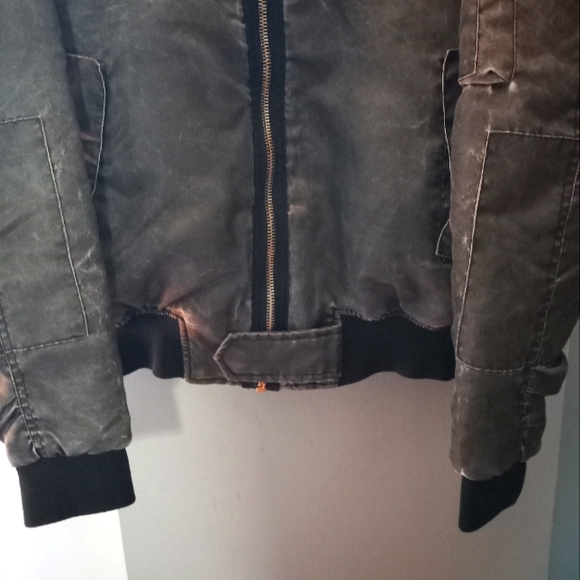 Eleven Paris stonewash Grey Bis Bomber Jacket sz L, Retro, urban - Picture 7 of 7